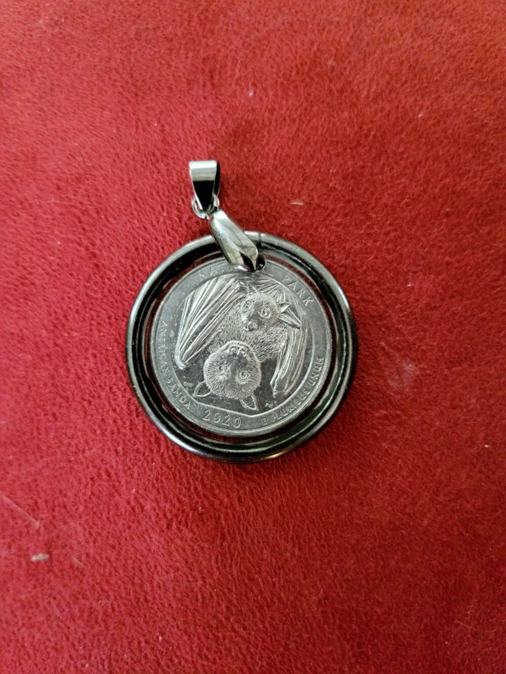 2020 National Park of America Samoa Quarter Pendant – Handcrafted Resin Jewelry - Picture 6 of 17